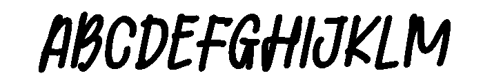 PG Mellowink Slanted Font UPPERCASE
