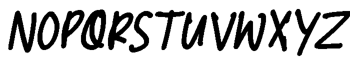 PG Mellowink Slanted Font UPPERCASE