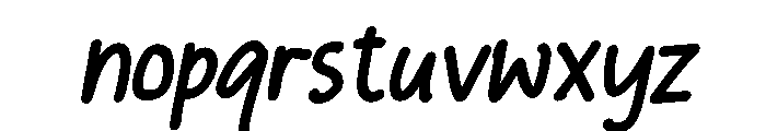 PG Mellowink Slanted Font LOWERCASE