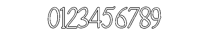 PG Melvaira Outline Font OTHER CHARS