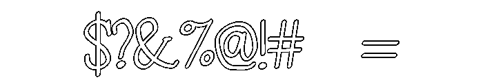 PG Melvaira Outline Font OTHER CHARS