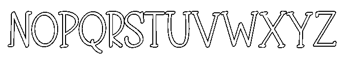 PG Melvaira Outline Font UPPERCASE
