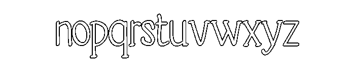 PG Melvaira Outline Font LOWERCASE
