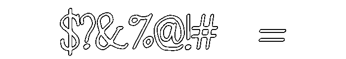 PG Melvaira Smooth Outline Font OTHER CHARS