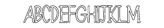 PG Melvaira Smooth Outline Font UPPERCASE
