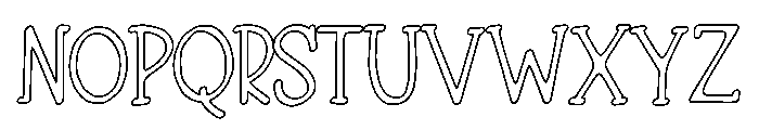 PG Melvaira Smooth Outline Font UPPERCASE