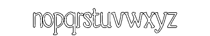 PG Melvaira Smooth Outline Font LOWERCASE