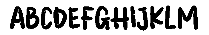 PG Milky Shadow Regular Font UPPERCASE