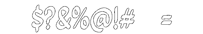 PG Minimals Outline Font OTHER CHARS