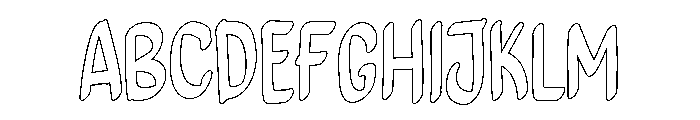 PG Minimals Outline Font UPPERCASE