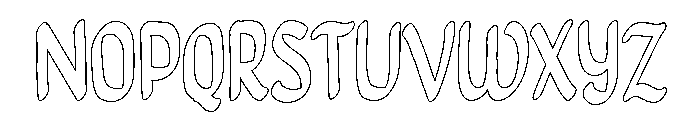 PG Minimals Outline Font UPPERCASE