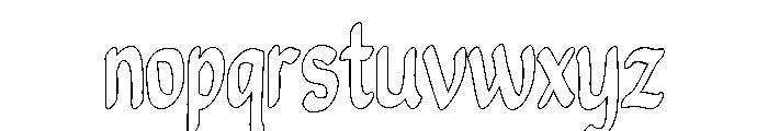 PG Minimals Outline Font LOWERCASE