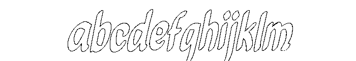 PG Minimals Slanted Outline FONT