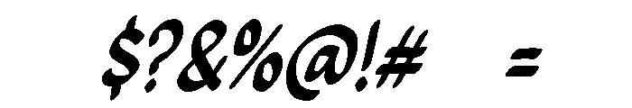 PG Minimals Slanted Font OTHER CHARS