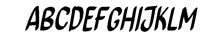 PG Minimals Slanted Font UPPERCASE