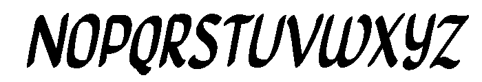 PG Minimals Slanted Font UPPERCASE
