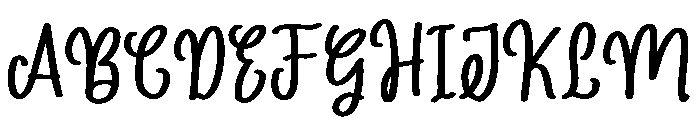 PG Minnie Nellie Font UPPERCASE