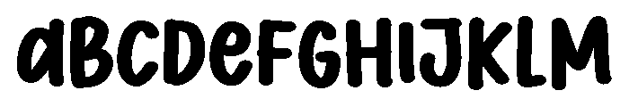 PG Minnie Wiggle Font UPPERCASE