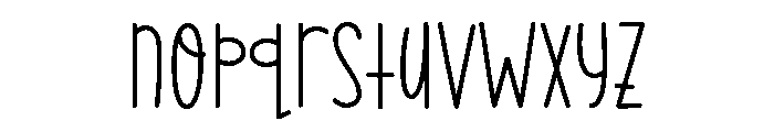 PG Moonlight Queen Font LOWERCASE