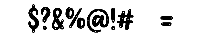 PG Nailed Amira Regular Font OTHER CHARS
