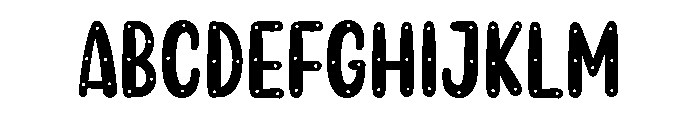 PG Nailed Amira Regular Font UPPERCASE