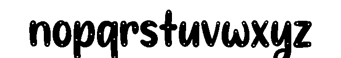 PG Nailed Amira Regular Font LOWERCASE