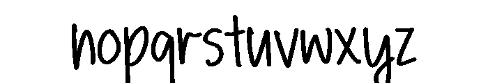 PG Natural Font LOWERCASE
