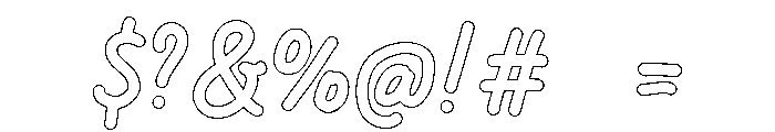 PG Norvella Outline Font OTHER CHARS
