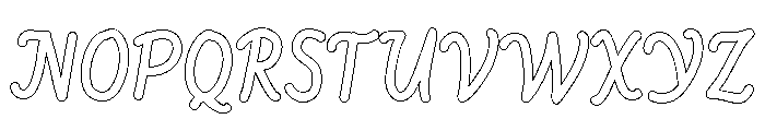 PG Norvella Outline Font UPPERCASE