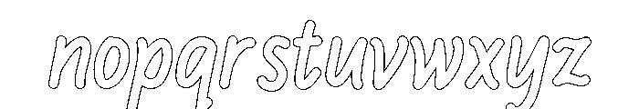 PG Norvella Outline Font LOWERCASE