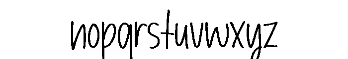 PG Opaline Notes Font LOWERCASE