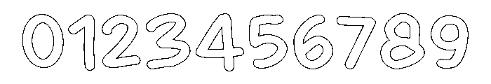 PG Petalune Outline Font OTHER CHARS