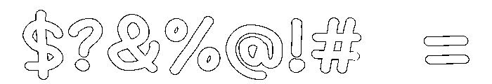 PG Petalune Outline Font OTHER CHARS