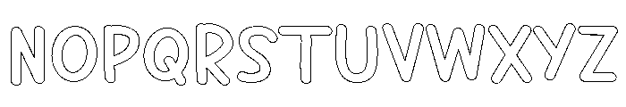 PG Petalune Outline Font UPPERCASE
