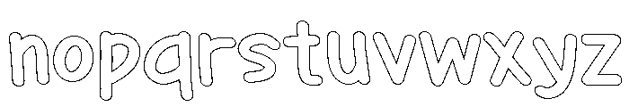 PG Petalune Outline Font LOWERCASE