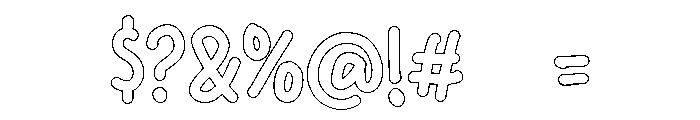 PG Petraline Outline Font OTHER CHARS