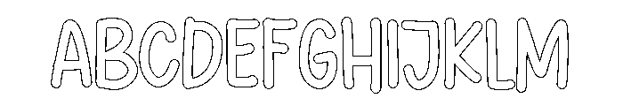 PG Petraline Outline Font UPPERCASE