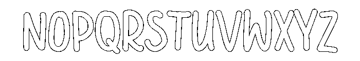 PG Petraline Outline Font UPPERCASE