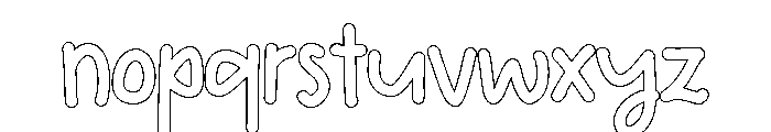 PG Petraline Outline Font LOWERCASE