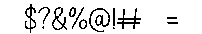 PG Pinkie Regular Font OTHER CHARS