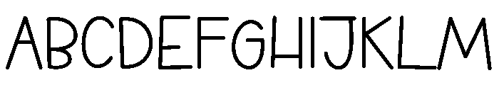 PG Pinkie Regular Font UPPERCASE
