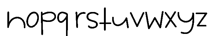 PG Pinkie Regular Font LOWERCASE