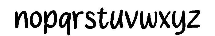 PG Pumpkin Regular Font LOWERCASE