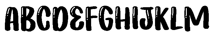 PG Quick Bubble Font UPPERCASE