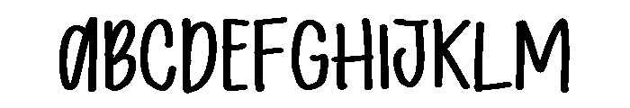 PG Rainbow Sunday Font UPPERCASE
