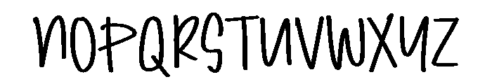 PG Roseline Font UPPERCASE