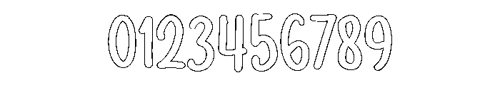 PG Scoopie Outline Font OTHER CHARS