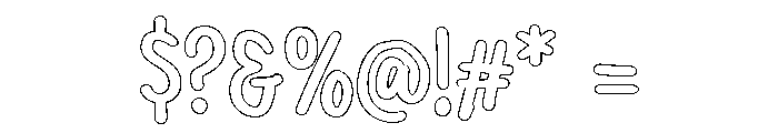 PG Scoopie Outline Font OTHER CHARS