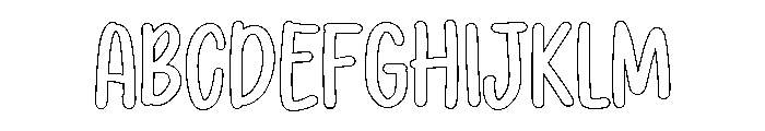 PG Scoopie Outline Font UPPERCASE