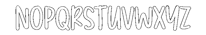 PG Scoopie Outline Font UPPERCASE
